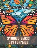 Stained Glass Butterflies Coloring Book