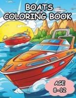 Boats Coloring Book Age 8-12