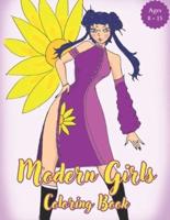 Modern Girls Coloring Book