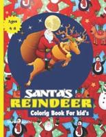 Santa's Reindeer Colorig Book