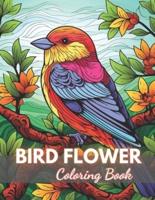 Bird and Flower Coloring Book for Adult