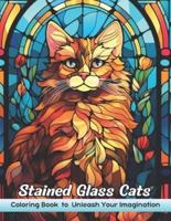 Stained Glass Cats Coloring Book