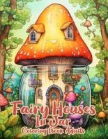 Fairy Houses In Jar Coloring Book Adults