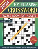 2024 Crossword Puzzle Book for Adults Large Print