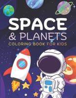 Space & Planets Coloring Book for Kids