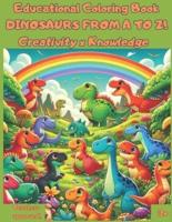 Educational Coloring Book DINOSAURS FROM A TO Z!
