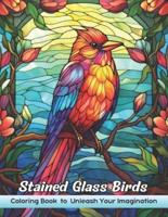 Stained Glass Birds Coloring Book