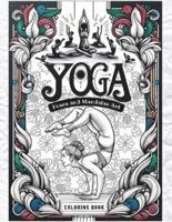Yoga Poses and Mandalas Art Coloring Book