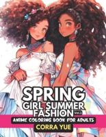 Spring Girl Summer Fashion - Anime Coloring Book For Adults Vol.1
