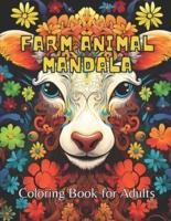 Farm Animal Mandala Coloring Book for Adult Coloring