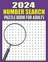 2024 Number Search Puzzle Book For Adults