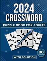 2024 Crossword Puzzle Book for Adults