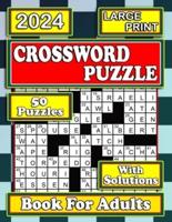 2024 Large Print Crossword Puzzle Book For Adults