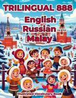 Trilingual 888 English Russian Malay Illustrated Vocabulary Book