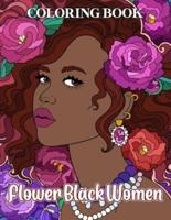 Flower Black Women Coloring Book