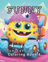 Funny Monster Trucks Coloring Book 4