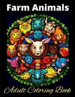 Farm Animals Coloring Book With Mandala Designs