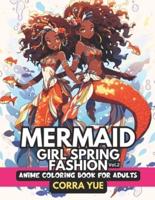 Mermaid Girl Spring Fashion - Anime Coloring Book For Adults Vol.2