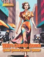 1930'S Couture Classics - Classic Fashion Coloring Delight, Volume Two