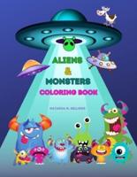 Aliens & Monsters Coloring Book