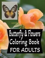 Butterfly And Flowers Coloring Book For Adults