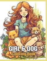 Girl & Dog Coloring Book