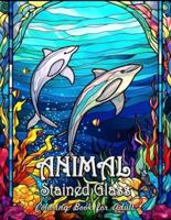 Animal Stained Glass Coloring Book for Adults