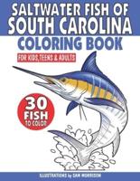 Saltwater Fish of South Carolina Coloring Book for Kids, Teens & Adults