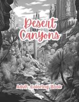 Desert Canyons Coloring Book For Adults Grayscale Images By TaylorStonelyArt
