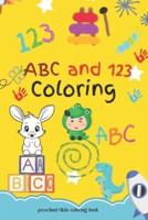 Abc & 123 Preschool Coloring Book