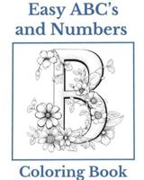 Easy ABC's and Numbers Coloring Book