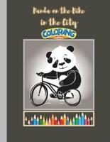 Panda on the Bike in the City