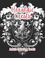 Heraldic Crests Adult Coloring Book Grayscale Images By TaylorStonelyArt