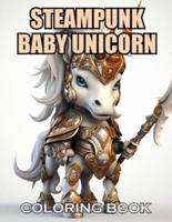 Steampunk Baby Unicorn Coloring Book for Adults