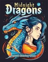 Midnight Dragons Adult Coloring Book
