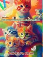 Liebenswerte Kätzchenfamilien - Malbuch Für Kinder - Kreative Szenen Von Bezaubernden Und Verspielten Katzenfamilien