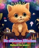 Die Süßesten Kätzchen - Malbuch Für Kinder - Kreative Und Lustige Szenen Lächelnder Katzen