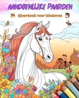 Aandoenlijke Paarden - Kleurboek Voor Kinderen - Creatieve En Grappige Scènes Van Lachende Paarden