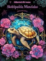 Sköldpadda Mandalas Målarbok För Vuxna Anti-Stress-Mönster Som Uppmuntrar Till Kreativitet