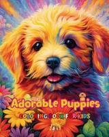 Adorable Puppies - Coloring Book for Kids - Creative Scenes of Joyful and Playful Dogs - Perfect Gift for Children