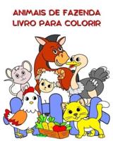 Animais De Fazenda Livro Para Colorir
