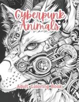 Cyberpunk Animals Adult Coloring Book Grayscale Images By TaylorStonelyArt