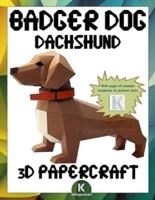 3D Papercraft Badger Dog Dachshund