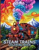 Steam Trains Coloring Book