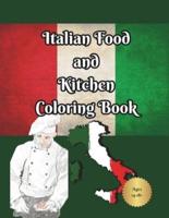 Italian Food and Kitchen Coloring Book