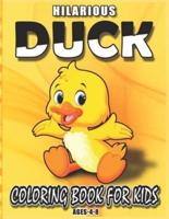Hilarious Duck Coloring Book For Kids Ages-4-8