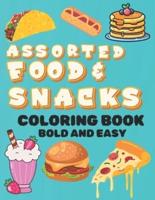 Assorted Food and Snacks Coloring Book
