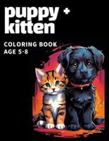 5O Puppy&kitten Coloring Book