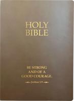 KJV Holy Bible, Be Strong And Courageous Life Verse Edition, Large Print, Coffee Ultrasoft