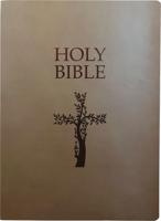 KJV Holy Bible, Cross Design, Large Print, Coffee Ultrasoft
